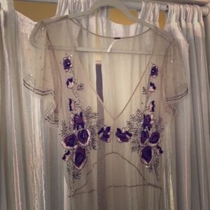 Free people sequin sheer dress.